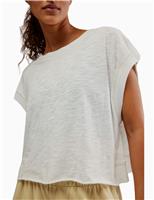 FP Movement My Time Cotton Rich Open Back T-Shirt Coral