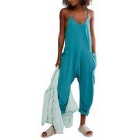FP Movement Hot Shot Cotton Rich Relaxed Jumpsuit Teal