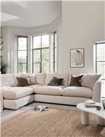 Palmer Textured Chenille Left Hand Corner Sofa