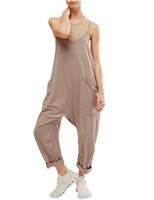 FP Movement Hot Shot Cotton Rich Relaxed Jumpsuit Burgundy