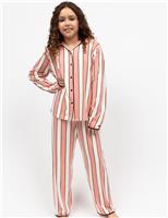 Cotton Blend Striped Pyjamas (2-13 Yrs)