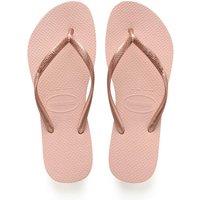 HAVAIANAS Slim Metallic Flip Flops Light Pink