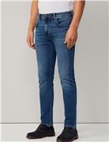 Slim Fit Vintage Wash Stretch Jeans