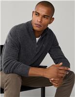 Pure Lambswool Half Zip Jumper