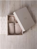 Chelsea Peers Felt Mule Slippers with Shearling Lining White