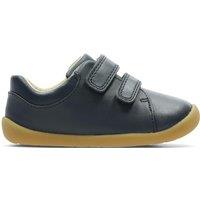 Clarks Kids' Leather Riptape Trainers (3 Small - 5 Small) Navy
