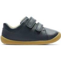 Clarks Kids' Leather Riptape Trainers (3 Small - 5 Small) Navy