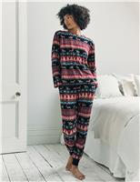 Christmas Dog Fair Isle Cuffed Pyjama Set