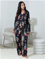 Pure Cotton Heart Tiger Button Up Pyjamas