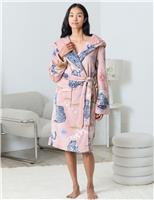 Celestial Leopard Print Hooded Dressing Gown