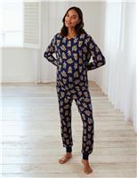Maternity Dog Print Crew Neck Pyjamas