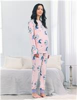 Maternity Jersey Moon Crew Neck Pyjama Set