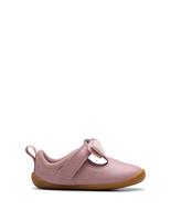 Kids Leather Bow Riptape Shoes (3 Small - 5 Small)