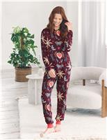 Celestial Heart Print Crew Neck Pyjama Set