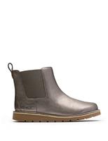 Kids Metallic Leather Ankle Boots (10 Small - 2.5 Large)