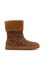 Kids Leather Animal Print Boots (7 Small - 12.5 Small)