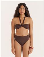 Knot Front Halterneck Bikini Top