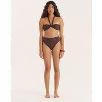 4th & Reckless Gia High Waisted Bikini Bottoms Chocolate