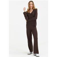 Chinti & Parker Wool Rich Relaxed Jumper with Cashmere Brown