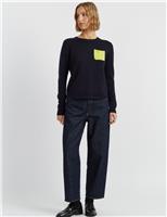 Merino Wool with Cashmere Pocket Detail Jumper