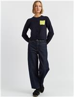 Wool Rich Pocket Detail Cardigan with Cashmere