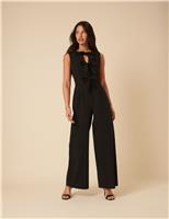 Cotton Rich Sleeveless Bow Detail Jumpsuit