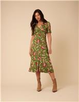 Floral Midi Waisted Dress