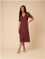 Polka Dot Midi Waisted Dress
