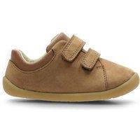 Clarks Kids' Leather Riptape Trainers (3 Small - 5 Small) Tan
