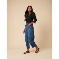 Nobody's Child Mid Rise Horseshoe Fit Jeans Blue Denim