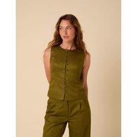 Nobody's Child Slim Fit Waistcoat Green