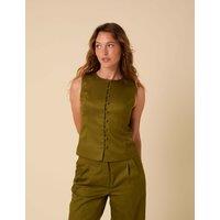 Nobody's Child Slim Fit Waistcoat Green