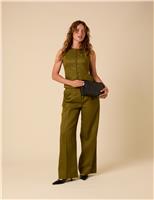 Lyocell Rich Wide Leg Trousers