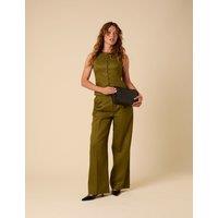Nobody's Child Lyocell Rich Wide Leg Trousers Green