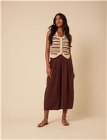 Wide Leg Cropped Trousers