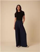 Nobody's Child Wide Leg Cropped Trousers Blue