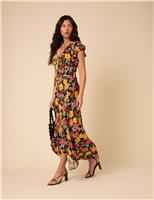 Floral V-Neck Midi Dress