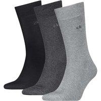 Calvin Klein 3 Pack Cotton Rich Smart Socks Grey Marl