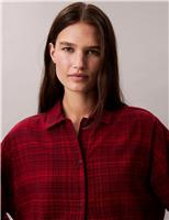 Pure Cotton Checked Pyjama Top