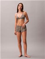 Signature Satin Leopard Print Triangle Bra (A to E)