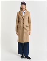 Wool Rich Tailored Coat with Cashmere