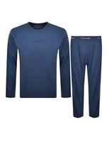 Calvin Klein Icon Pure Cotton Lounge Pyjama Set Blue
