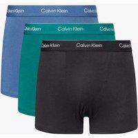 Calvin Klein 3 Pack Icon Cotton Stretch Relaxed Dart Trunks Green Mix