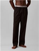 Calvin Klein Pure Cotton Patterned Pyjama Bottoms Black