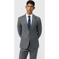 Ted Baker Wool Rich Check Suit Jacket Charcoal