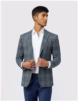 Slim Fit Wool Rich Check Blazer