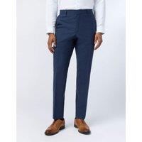 Ted Baker Slim Fit Wool Rich Check Suit Trousers Blue