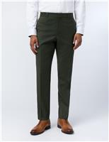 Slim Fit Wool Rich Flat Front Trousers