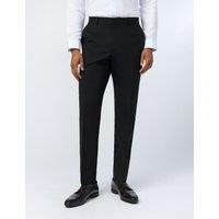 Ted Baker Slim Fit Wool Rich Flat Front Performance Trousers Black