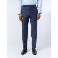Ted Baker Slim Fit Wool Blend Textured Performance Trousers Navy